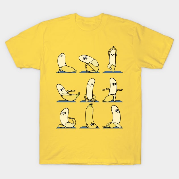 Banana Yoga T-Shirt by huebucket